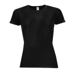 Camisetas de deporte para mujer de poliéster 140 g/m2 SOL'S Sporty color negro