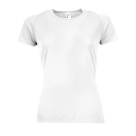 Camisetas de deporte para mujer de poliéster 140 g/m2 SOL'S Sporty color blanco novena vista