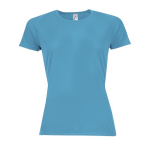 Camisetas de deporte para mujer de poliéster 140 g/m2 SOL'S Sporty color azul cian