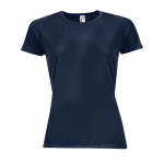 Camisetas de deporte para mujer de poliéster 140 g/m2 SOL'S Sporty color azul marino