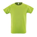 Camiseta para niño deportiva de poliéster 140 g/m2 SOL'S Sporty color verde claro octava vista