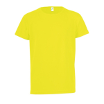 Camiseta para niño deportiva de poliéster 140 g/m2 SOL'S Sporty color amarillo fluorescente sexta vista