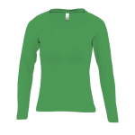 Camisetas para mujer manga larga de algodón 150 g/m2 SOL'S Majestic color verde octava vista