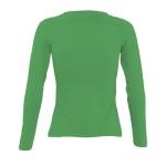 Camisetas para mujer manga larga de algodón 150 g/m2 SOL'S Majestic color verde vista trasera