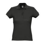 Polo para mujer de corte ajustado 100% algodón 170 g/m2 SOL'S Passion color negro
