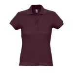 Polo para mujer de corte ajustado 100% algodón 170 g/m2 SOL'S Passion color granate octava vista