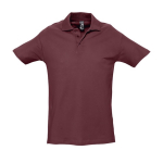 Polo personalizado de calidad algodón 210 g/m2 SOL'S Spring color burdeos octava vista