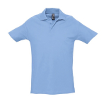 Polo personalizado de calidad algodón 210 g/m2 SOL'S Spring color azul claro