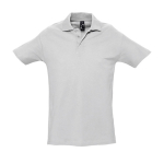 Polo personalizado de calidad algodón 210 g/m2 SOL'S Spring color gris claro jaspeado