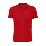 Polo personalizado de algodón 100% orgánico 170 g/m2 SOL'S Planet color rojo quinta vista