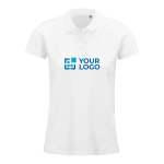 Polo serigrafiado para mujer de algodón 170 g/m2 SOL'S Planet color blanco vista de impresión