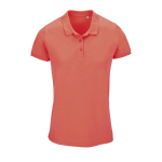 Polo serigrafiado para mujer de algodón 170 g/m2 SOL'S Planet color naranja fluorescente