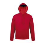 Sudadera de algodón y poliéster con capucha 280 g/m2 SOL'S Snake color rojo quinta vista