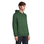 Sudadera de algodón y poliéster con capucha 280 g/m2 SOL'S Snake color verde oscuro tercera vista fotografía