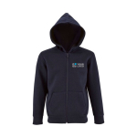 Sudadera para niños de algodón y poliéster 260 g/m2 SOL'S Stone Kids color azul marino vista de impresión