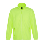 Forros polares publicitarios de poliéster 300 g/m2 SOL'S North color amarillo fluorescente sexta vista