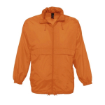 Chaqueta cortavientos impermeable unisex barata 210 g/m2 SOL'S Surf color naranja