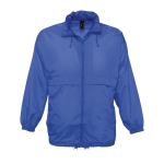 Chaqueta cortavientos impermeable unisex barata 210 g/m2 SOL'S Surf color azul real tercera vista
