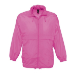 Chaqueta cortavientos impermeable unisex barata 210 g/m2 SOL'S Surf color fucsia