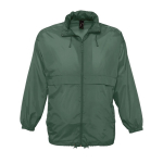 Chaqueta cortavientos impermeable unisex barata 210 g/m2 SOL'S Surf color verde oscuro octava vista