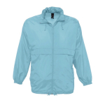 Chaqueta cortavientos impermeable unisex barata 210 g/m2 SOL'S Surf color azul claro