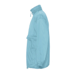 Chaqueta cortavientos impermeable unisex barata 210 g/m2 SOL'S Surf color azul claro vista lateral