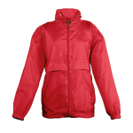 Chaqueta cortavientos impermeable infantil 210 g/m2 SOL'S Surf color rojo quinta vista