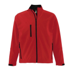 Chaqueta softshell personalizada de poliéster 340 g/m2 SOL'S Relax color rojo sexta vista