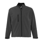 Chaqueta softshell personalizada de poliéster 340 g/m2 SOL'S Relax color gris oscuro