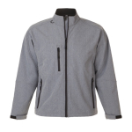 Chaqueta softshell personalizada de poliéster 340 g/m2 SOL'S Relax color gris jaspeado