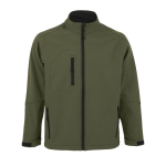 Chaqueta softshell personalizada de poliéster 340 g/m2 SOL'S Relax color verde militar