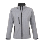 Chaquetas softshell impermeable para mujer 340 g/m2 SOL'S Roxy color gris jaspeado