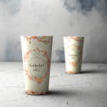 Vaso personalizado de plástico resistente y reutilizable de 330ml Gala color translúcido