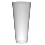 Vasos personalizados de plástico grandes y reutilizables de 500ml Fair color translúcido