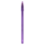 Bolígrafos de plástico a color con tapón y tinta azul BIC® Style Clear color violeta