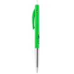 Bolígrafo BIC personalizado con pulsador tinta azul BIC® M10® Clip color verde
