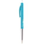 Bolígrafo BIC personalizado con pulsador tinta azul BIC® M10® Clip color turquesa
