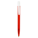 Bolígrafo BIC® Media Clic Clear | Tinta azul color rojo
