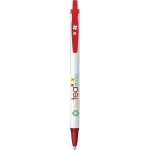 Bolígrafos sostenibles con tinta azul BIC® Clic Stic Ecolutions® color rojo vista trasera