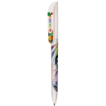 Bolis personalizados BIC giratorios tinta azul BIC® Super Clip color blanco