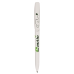 Bolis personalizados BIC giratorios tinta azul BIC® Super Clip color blanco vista trasera