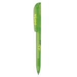 Bolígrafos promocionales giratorios tinta azul BIC® Super Clip Clear color verde