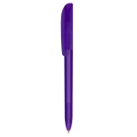 Bolígrafos promocionales giratorios tinta azul BIC® Super Clip Clear color violeta