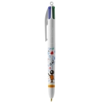 Bolígrafo con logo barato de tinta a cuatro colores BIC® 4 Colours color blanco