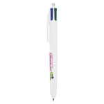 Bolígrafo con logo barato de tinta a cuatro colores BIC® 4 Colours color blanco vista trasera