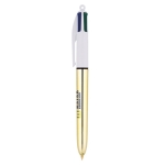 Boli a cuatro colores con acabado brillante BIC® 4 Colours Shine color dorado vista trasera
