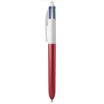 Bolígrafos tinta de cuatro colores personalizados BIC® 4 Colours Glacé color rojo