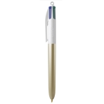 Bolígrafos tinta de cuatro colores personalizados BIC® 4 Colours Glacé color dorado