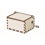 Caja de música de Navidad con la canción Feliz Navidad color madera segunda vista