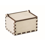 Caja de música de Navidad con la canción Feliz Navidad color madera tercera vista